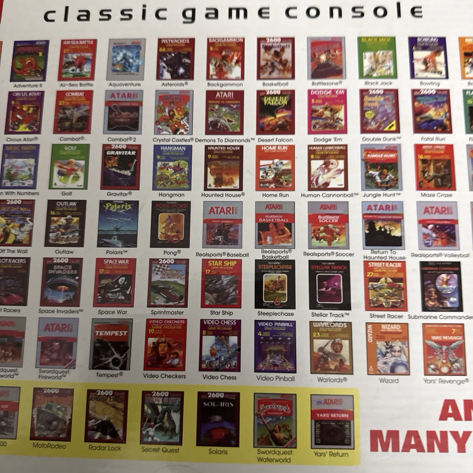 Atari Flashback 6 Classic Game Console 100 Built-In Games with Wireless Control