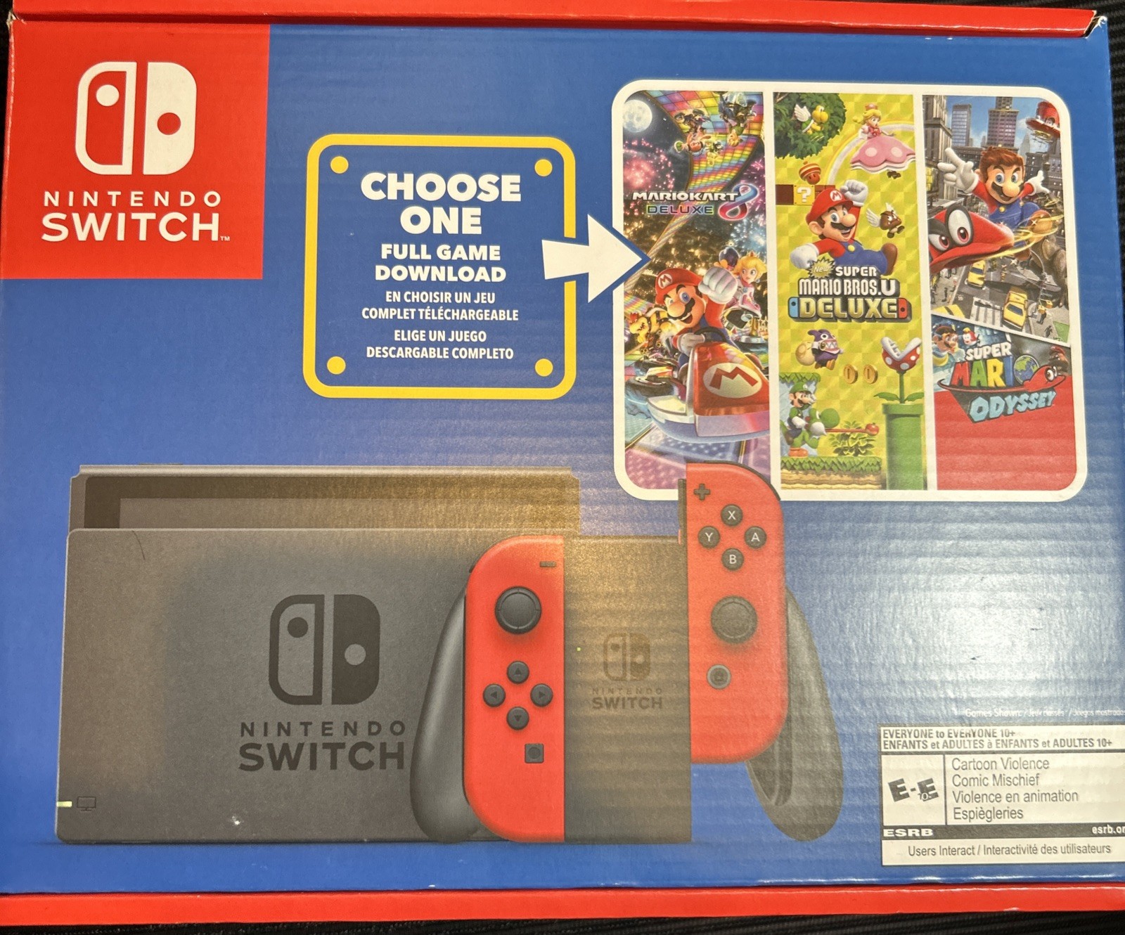 Nintendo switch Mario Edition with 2 Games