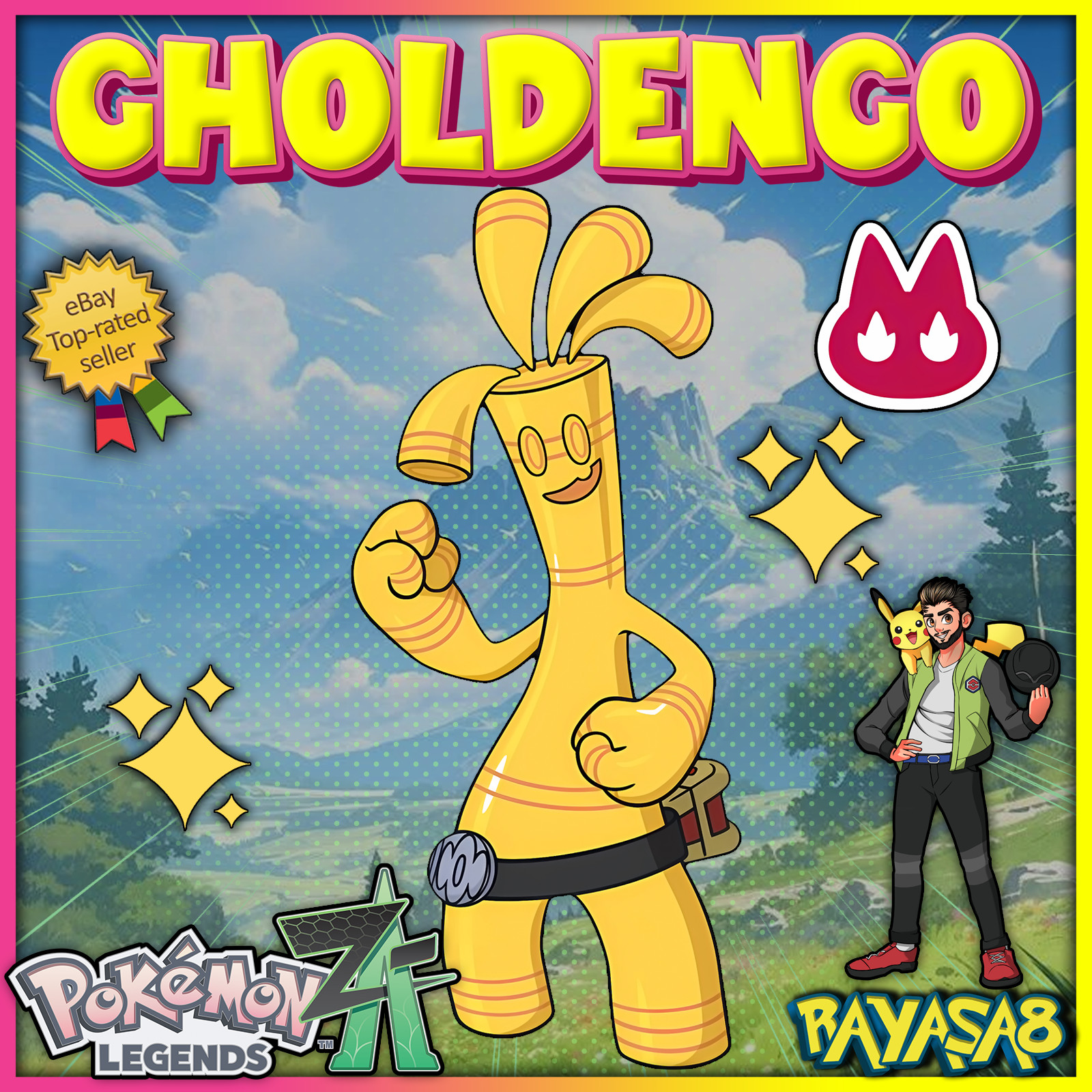 Gholdengo Alpha Shiny- Non Shiny Pokemon Legends ZA Best Stats Battle Ready🌟