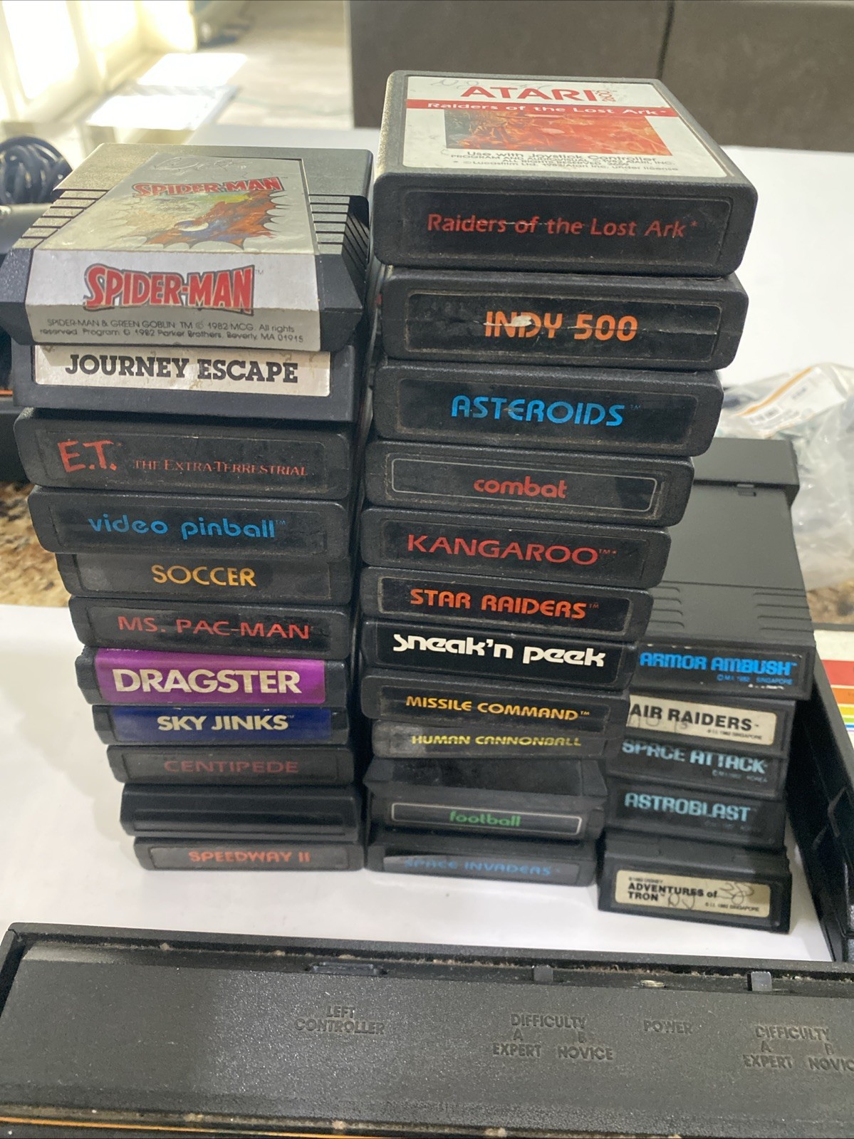 Atari CX-2600 Console With 3 Joysticks 2 Paddles AC Plug And 41 Games