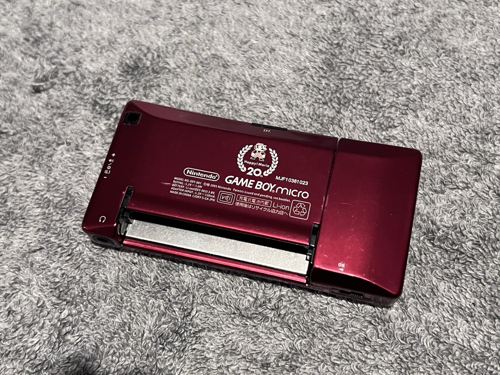Nintendo Game Boy Micro 20th Anniversary Edition OEM Charger + Faceplate Tested