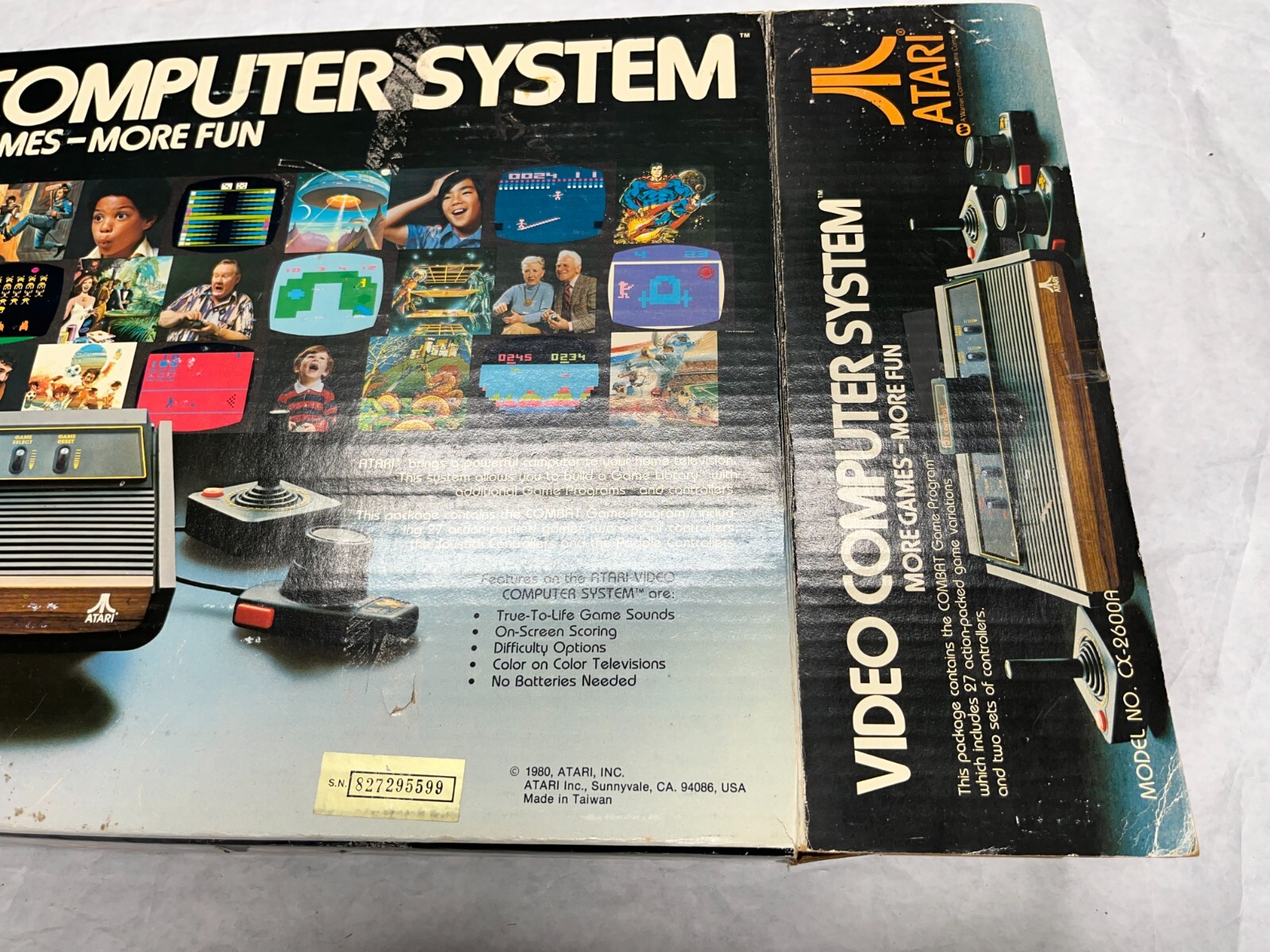 NOS 1982 ATARI VCS CX2600A 4 Switch Console System NEW Original Package OPEN BOX