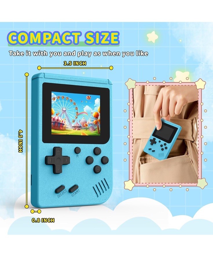 Game Box Hand Held Game System Yellow 400 Games New FAST SHIPPING