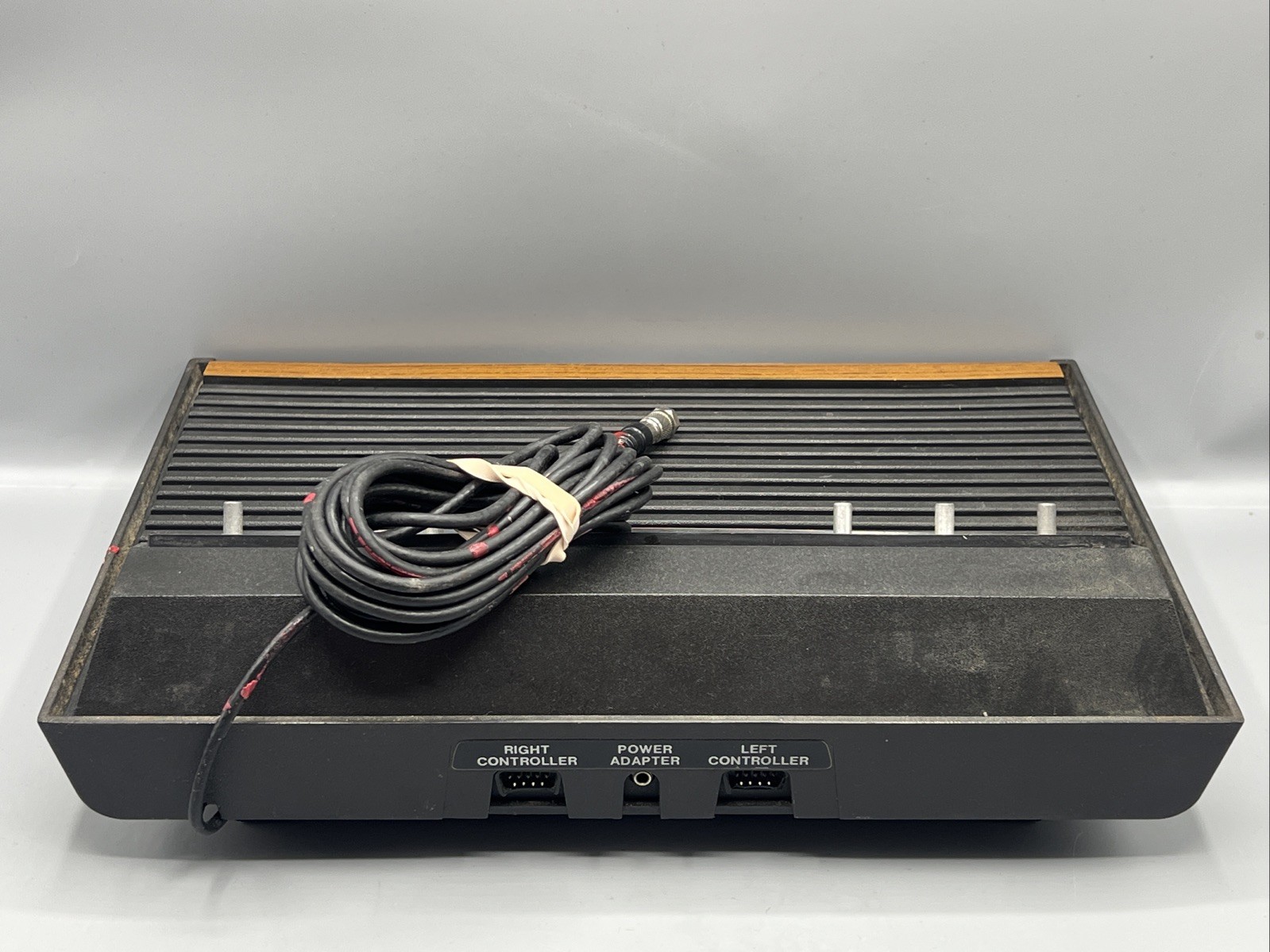 Atari 2600 Woodgrain Console System Bundle 10 Games Tested OEM Power Cords Lot B