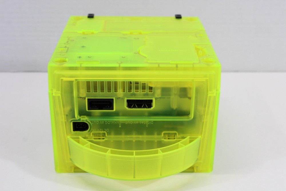 Nintendo Gamecube Console Clear Transparent Yellow & AC NTSC-U/C DOL-001 GC RGB