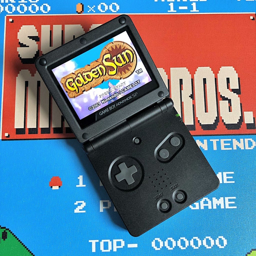 Console Nintendo Gameboy Advance SP Black with IPS V2 101 backlit screen