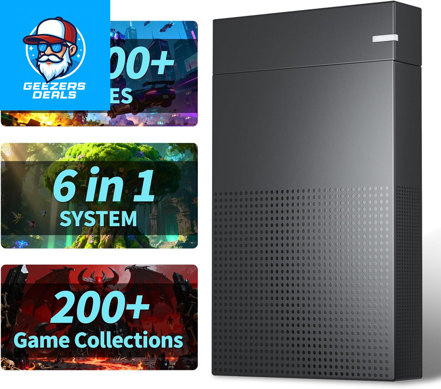 4Tb Retro Game Hard Drive 6 Game System in 1 with 75000+ Games, Retro Game Conso