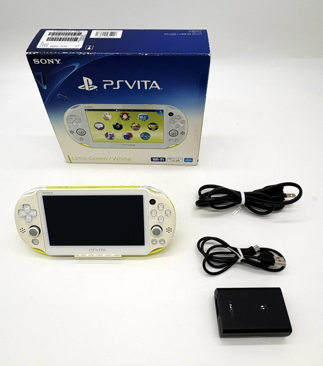 Sony PS Vita Slim PCH-2000 ZA13 Lime Green White Wi-Fi Console Boxed Japan