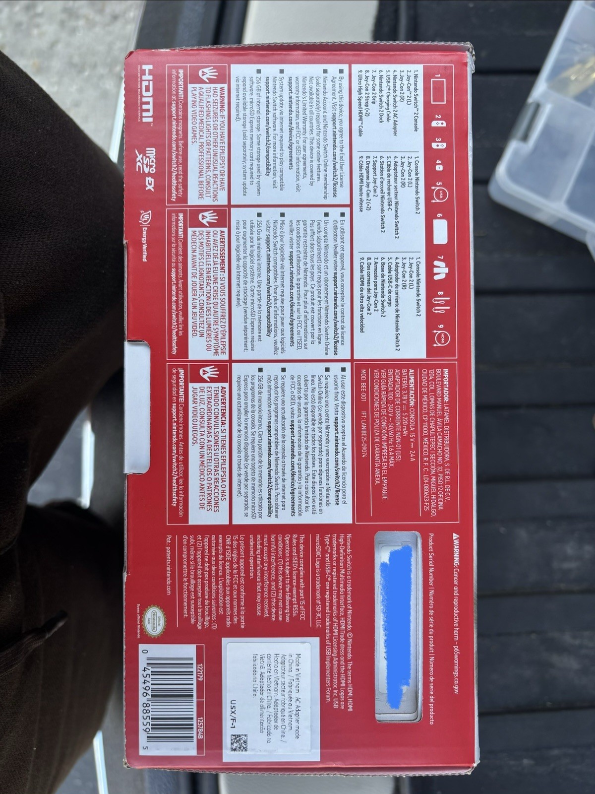 NEVER OPENED Nintendo Switch 2 Black Blue/Red Joy-Con 256GB Full Game Download