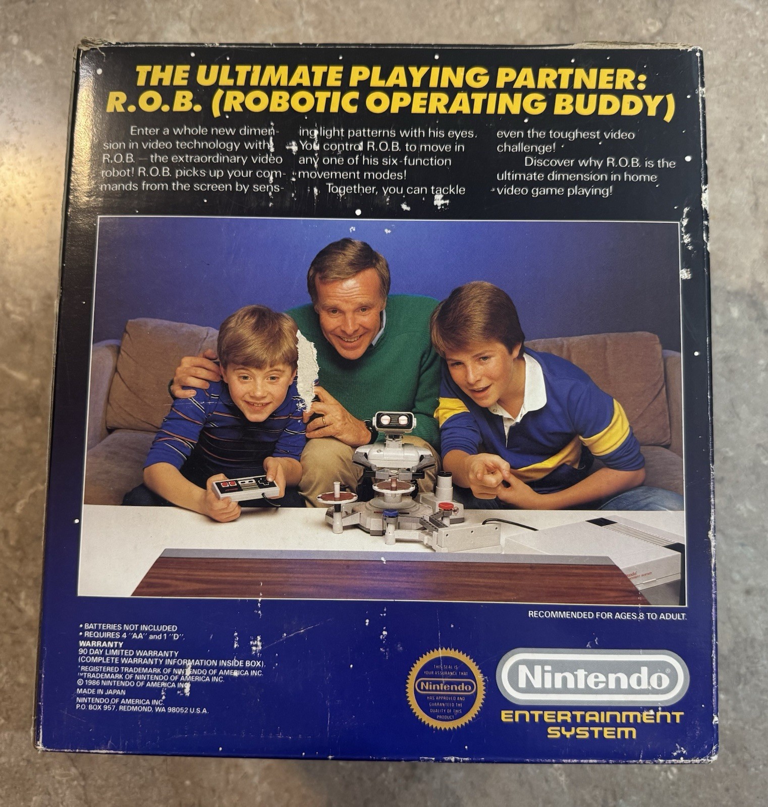 Nintendo ROB The Robot. CIB With Styrofoam. Stand Alone Version. Complete In Box