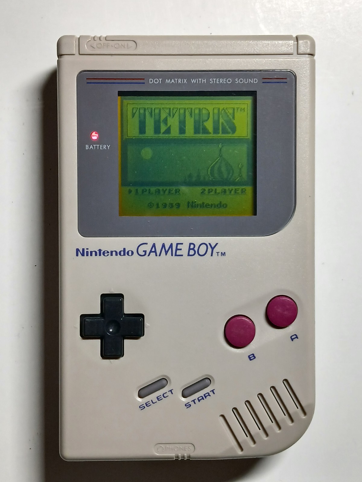 Nintendo Game Boy DMG-01 Gray original Cleaned New lens FAINT HORIZONTAL LINE