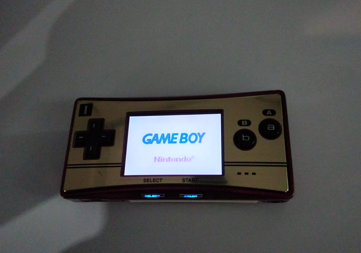 Nintendo GameBoy micro Famicom ver. Limited Model Console w/ AC adapter, Case