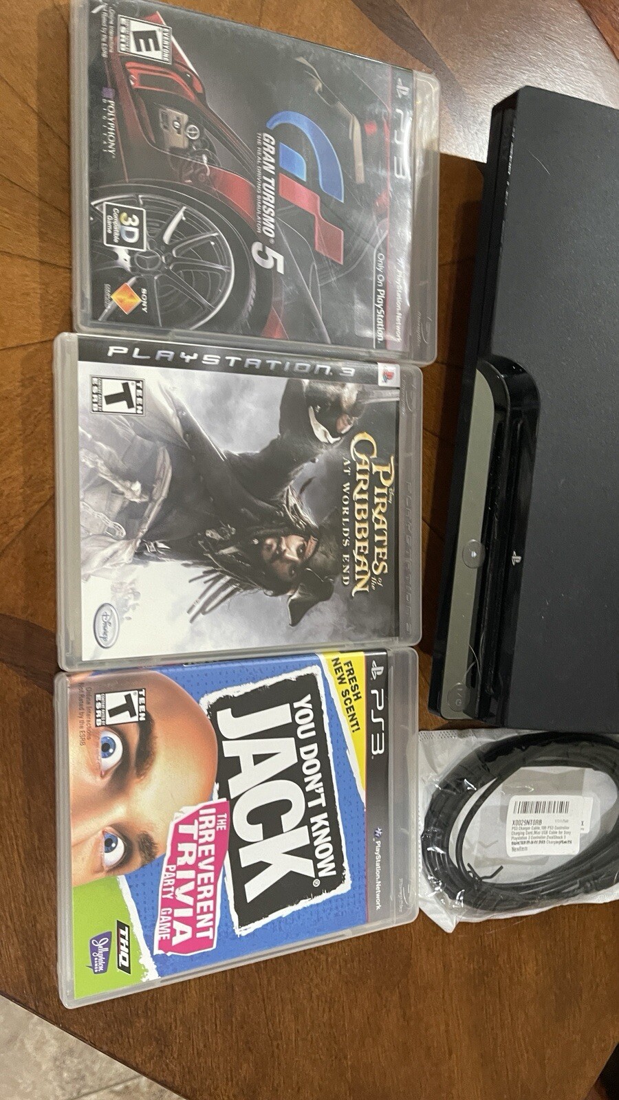 Sony PS3 CECH-2501A Console Bundle OEM Controller 3 Games HDMI Cable Tested