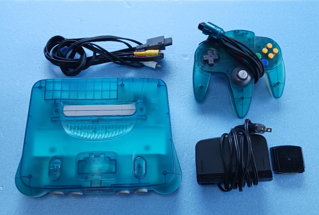 Nintendo 64 Console NUS-001 (JPN) Clear Blue Bundle Inconsistent Function