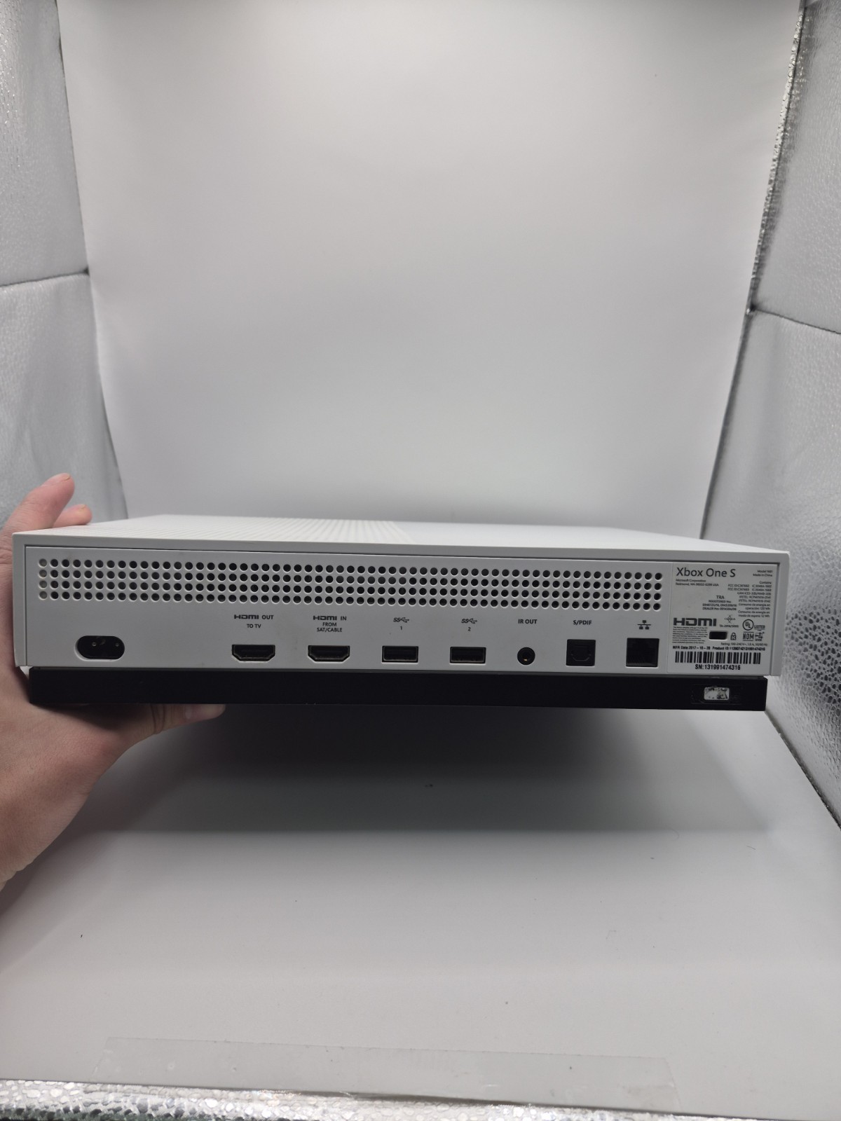 Microsoft Xbox One S White 500GB Model 1681 Console Bundle Cleaned Tested Auth