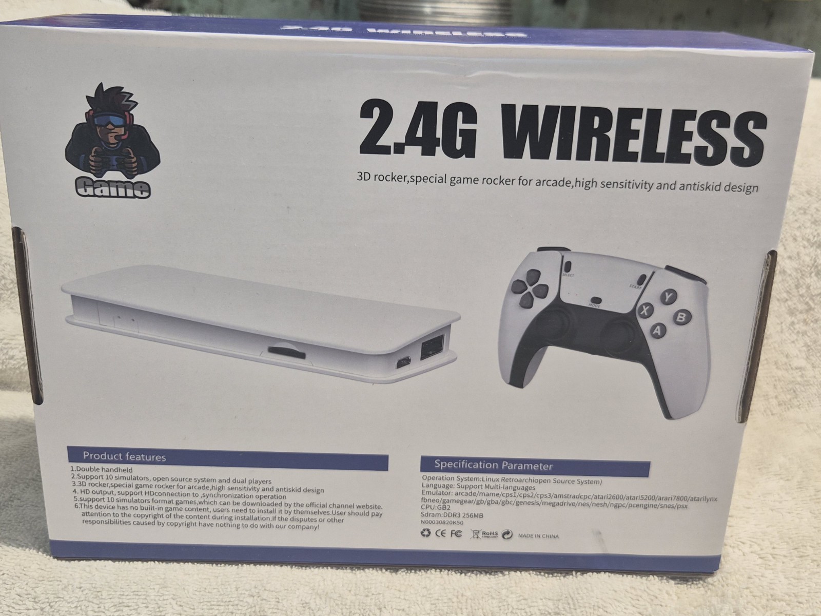 4K 64G HDMI TV Video Game Stick Console M15 Double Wireless Controller 20K Games