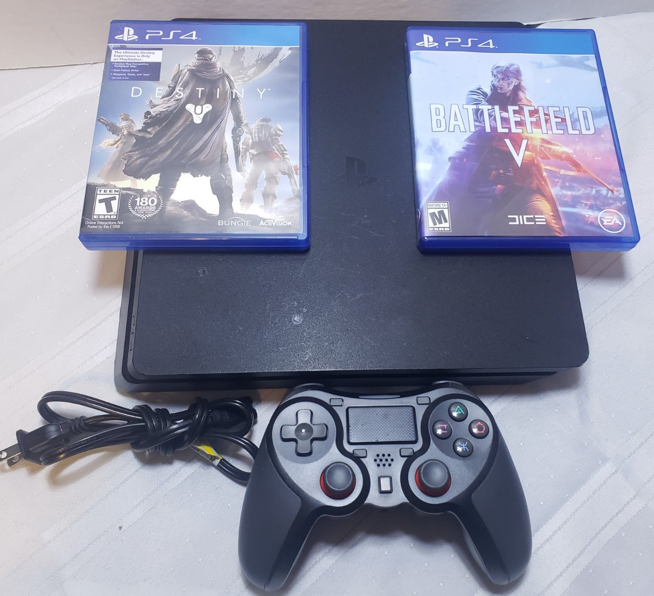 Sony PlayStation 4 Slim Console CUH-2115B 1TB W/ Controller / 2 GAMES – Black