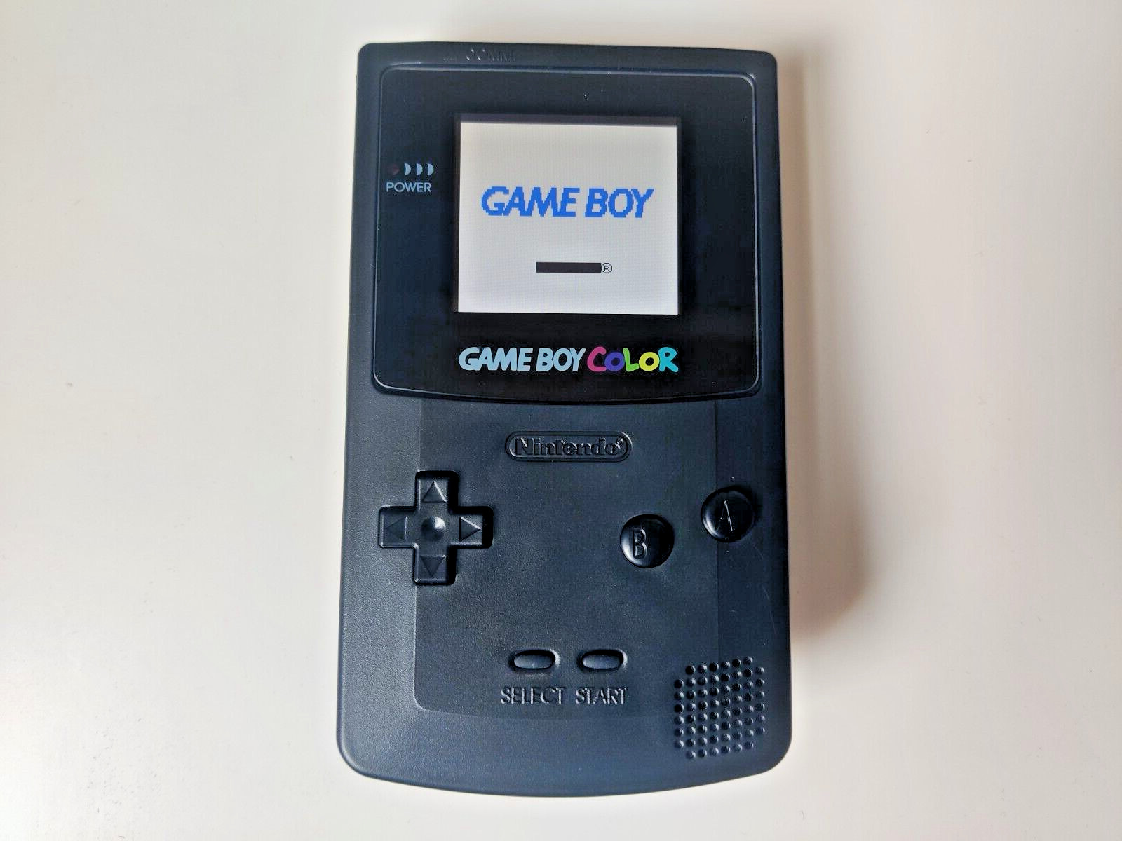 Nintendo Gameboy Color Console in Black with Upgraded Backlight Display