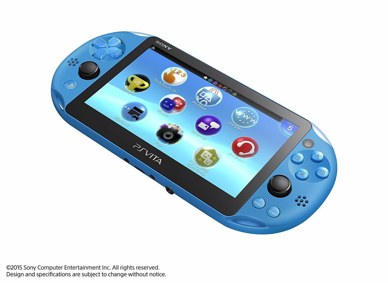 USED PS Playstation vita Wi-Fi model AQUA BLUE PCH-2000 ZA23 JAPAN only console