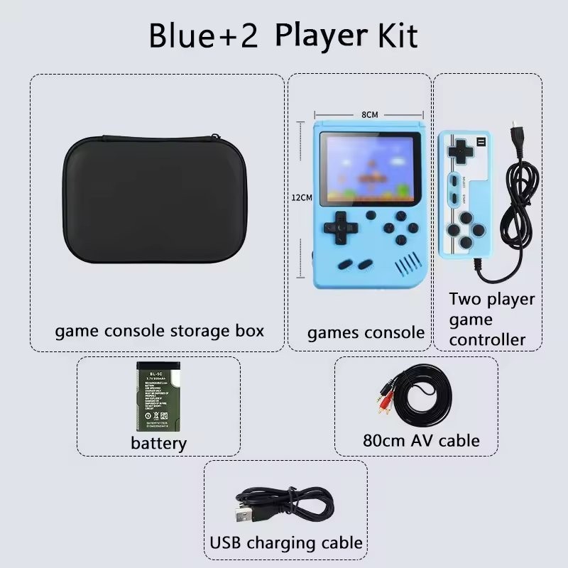 Handheld Retro Game Console 500+ Classic Games Gameboy Emulator TV Output Pink