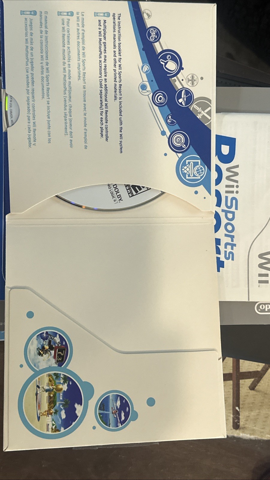 Nintendo Wii Black Console Bundle with Wii Sports & Resort Tested Bonus Items