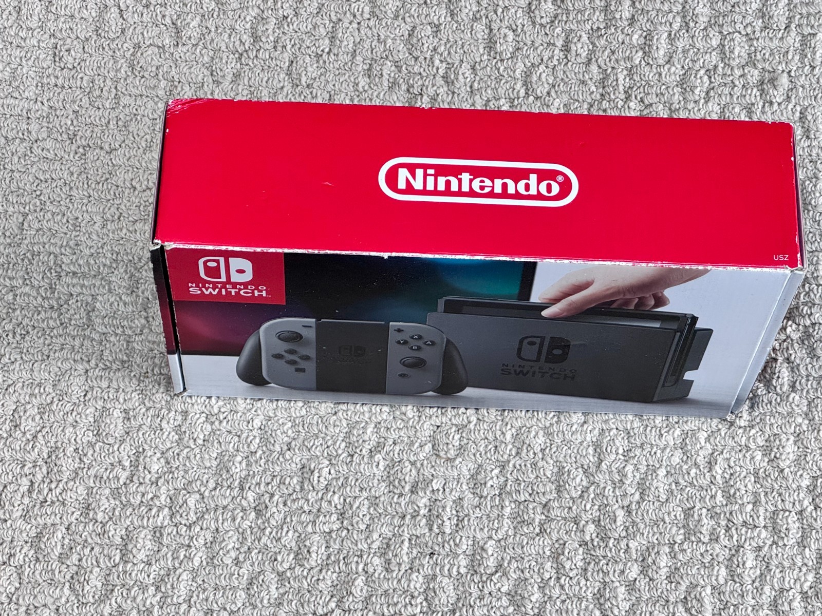 Nintendo Switch Boxed Console w/ Gray Joy-Cons, Dock & Charger – System