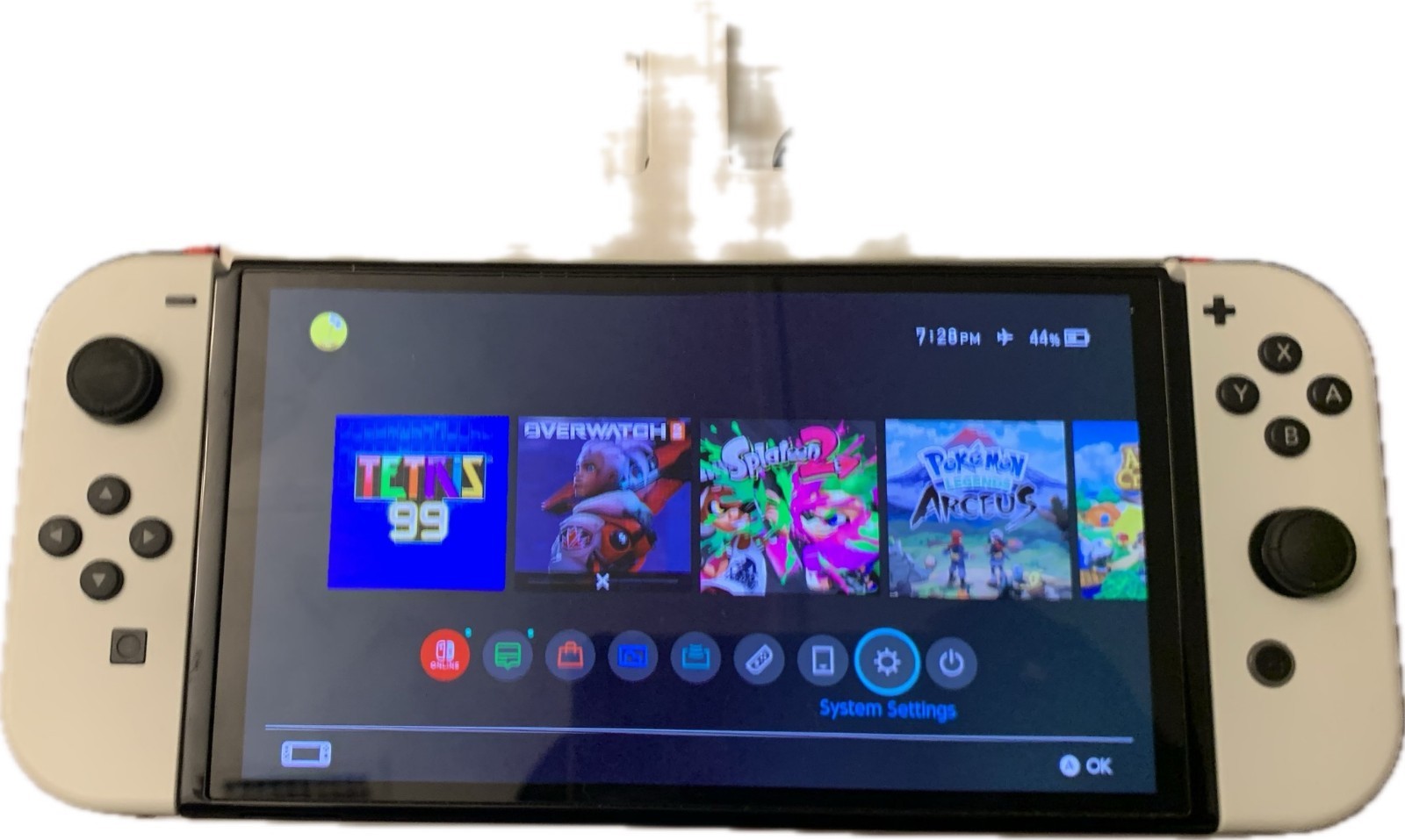 Nintendo Switch OLED Model Handheld Console White Joy-Con with accessories