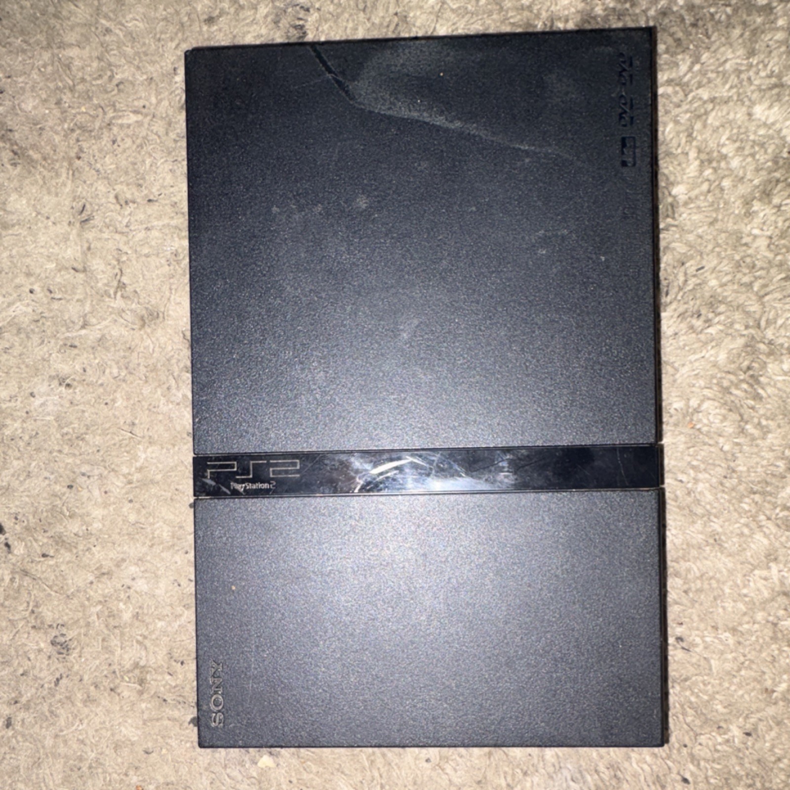 Sony PlayStation 2 Slim Console SCPH-77001 Black NTSC MadCatz RF Switch Cables