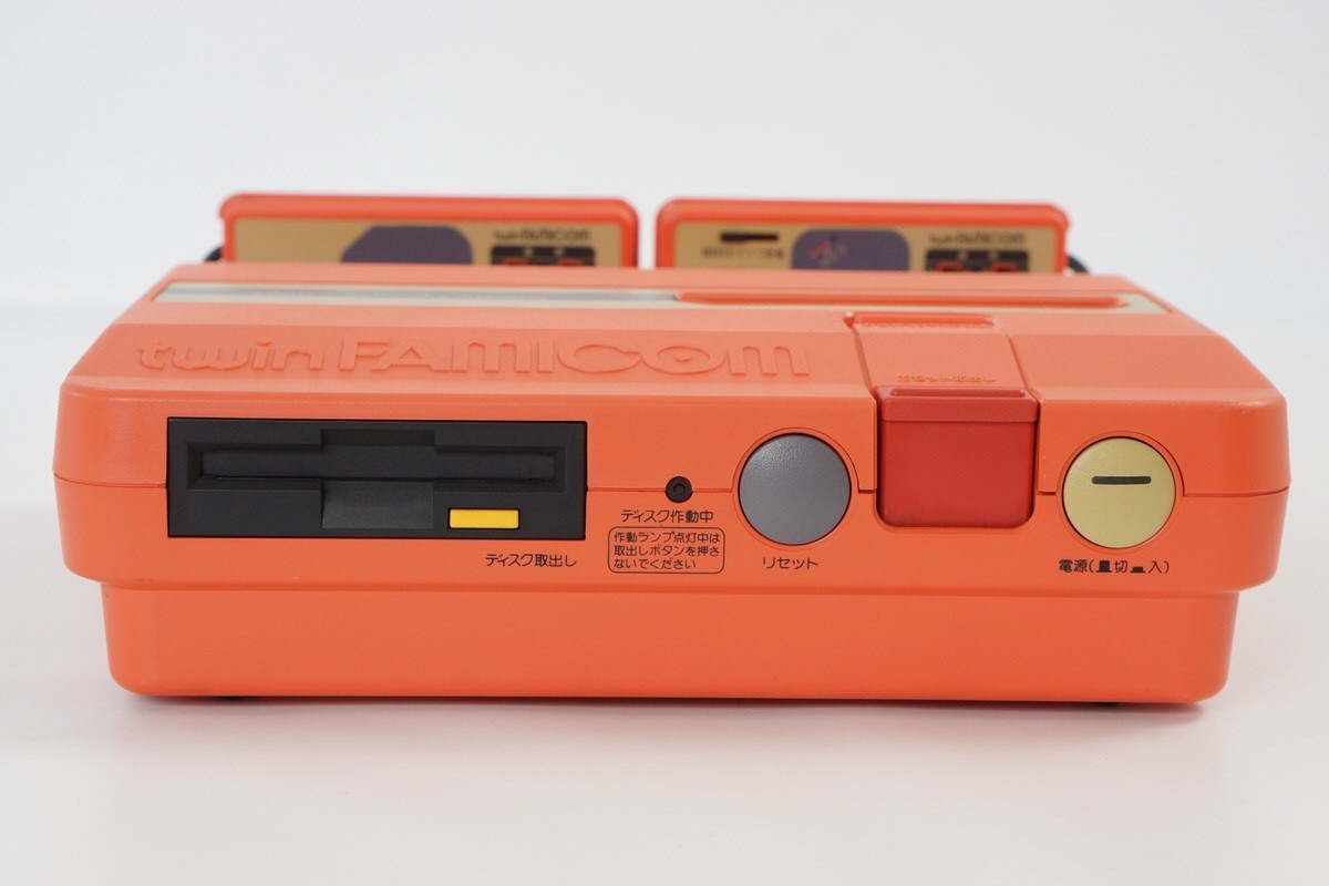 TWIN FAMICOM SHARP Console AN505-RD Red Tested System 321324