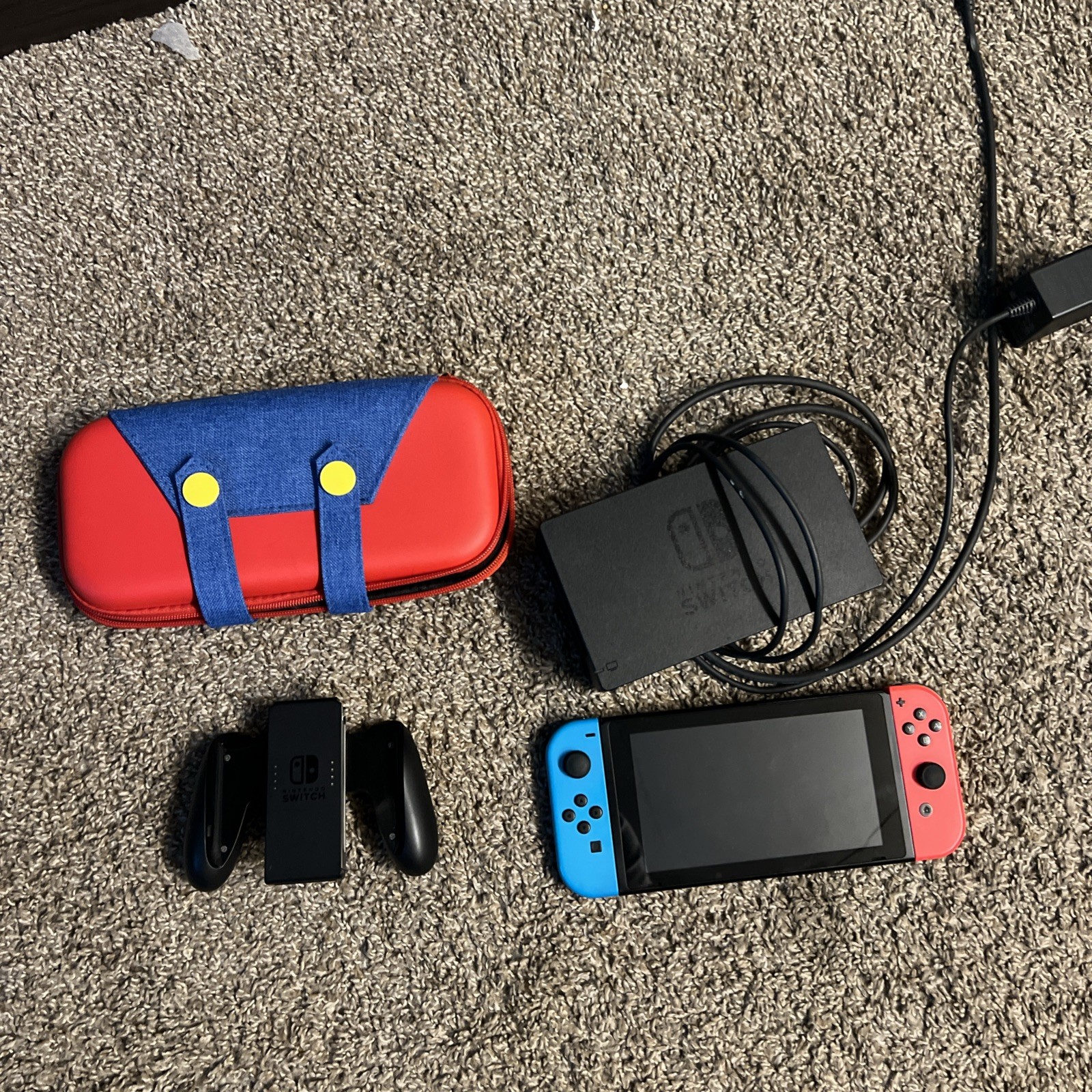 Nintendo Switch HAC-001 256gb Micro Sd Docking Station And Controller Included