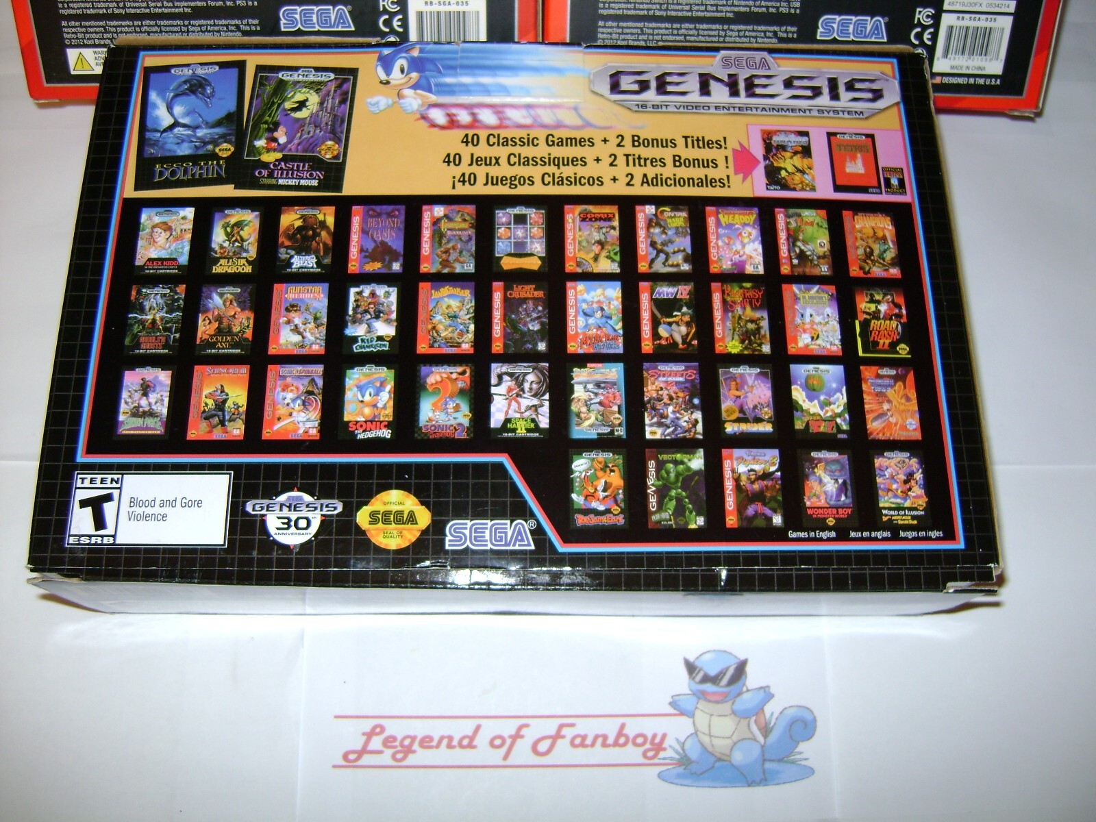 New * Sega Genesis Mini Game Console + 2x 6 Button Controllers 42 Games + Bonus