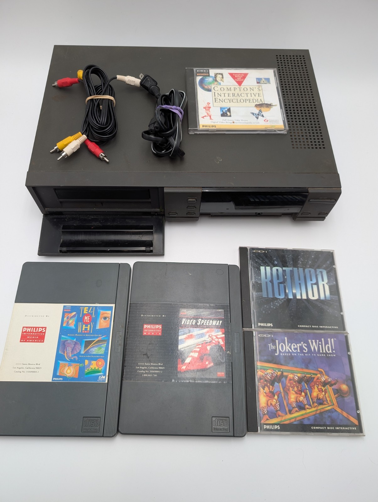 Philips CD-i 220 Console With Games + Digital Video Cartridge Tested Working!