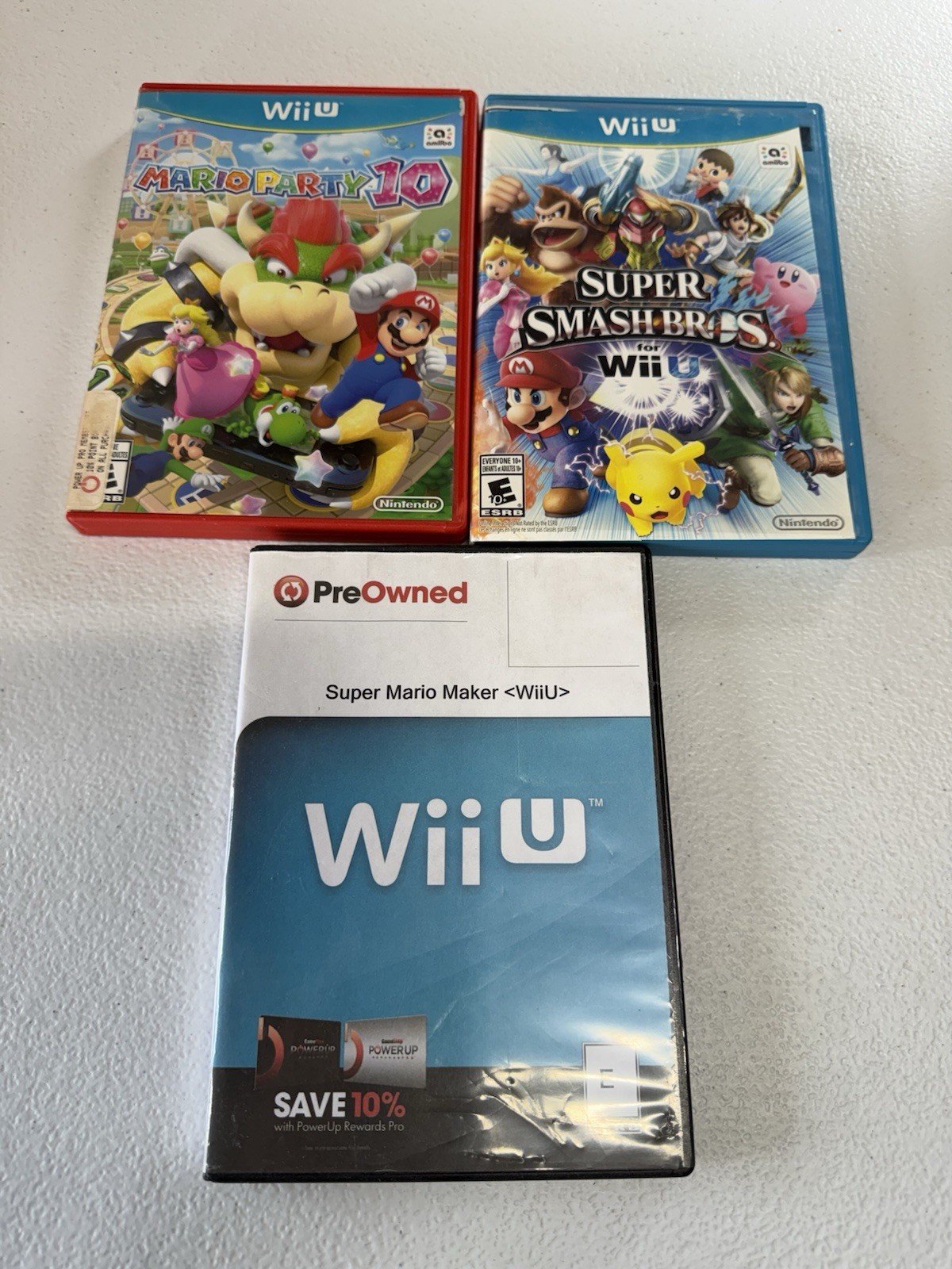 Nintendo Wii U 32GB Console Bundle WUP-101(02) W Gamepad WUP-010 (USA) 3 Games