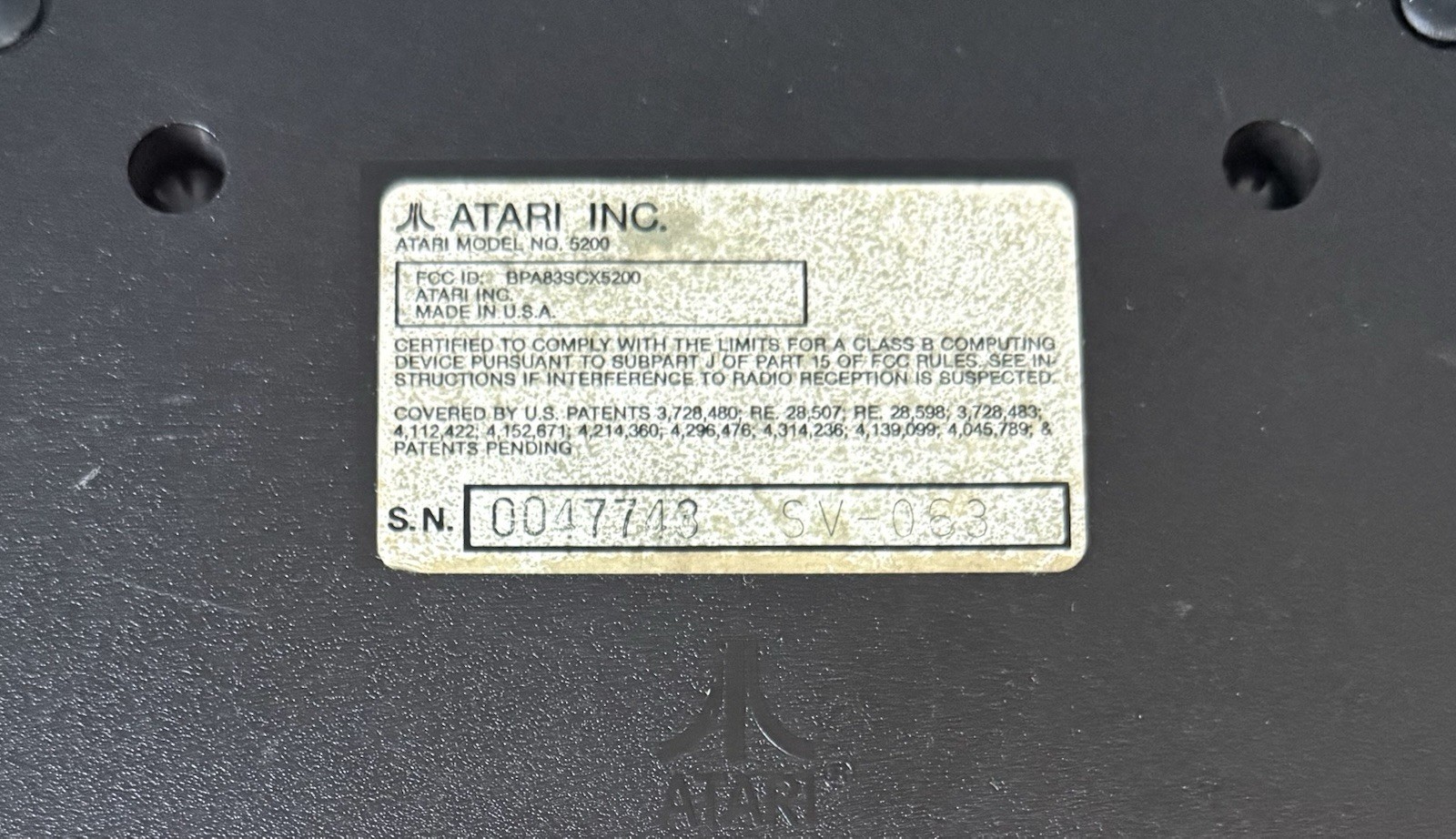 Atari 5200 4-Port Console Only — Partially Tested/Working — See Description