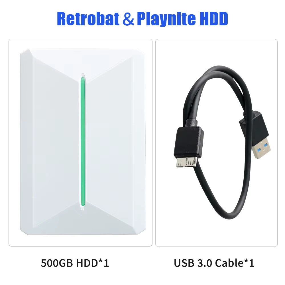 HDD Retro Game Console for PS2&3/WiiU/Wii/Switch/50+Emulators 38293 Games＆42 AAA