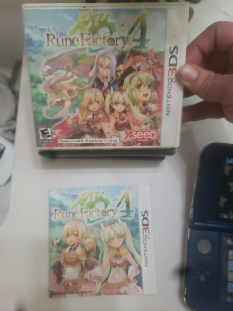 Nintendo Ds Lite Metallic Rose Gold & Rune Factory 1 2 3 4 Bundle Tested Working
