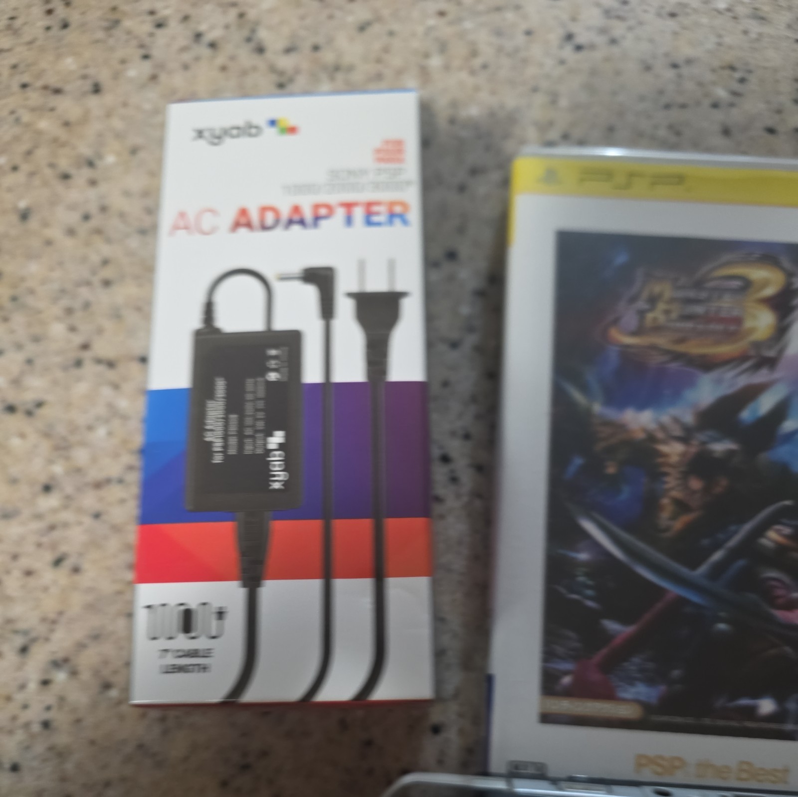 Sony PSP 2001 Black Playstation Console, New Battery, Charger, Monster Hunter.