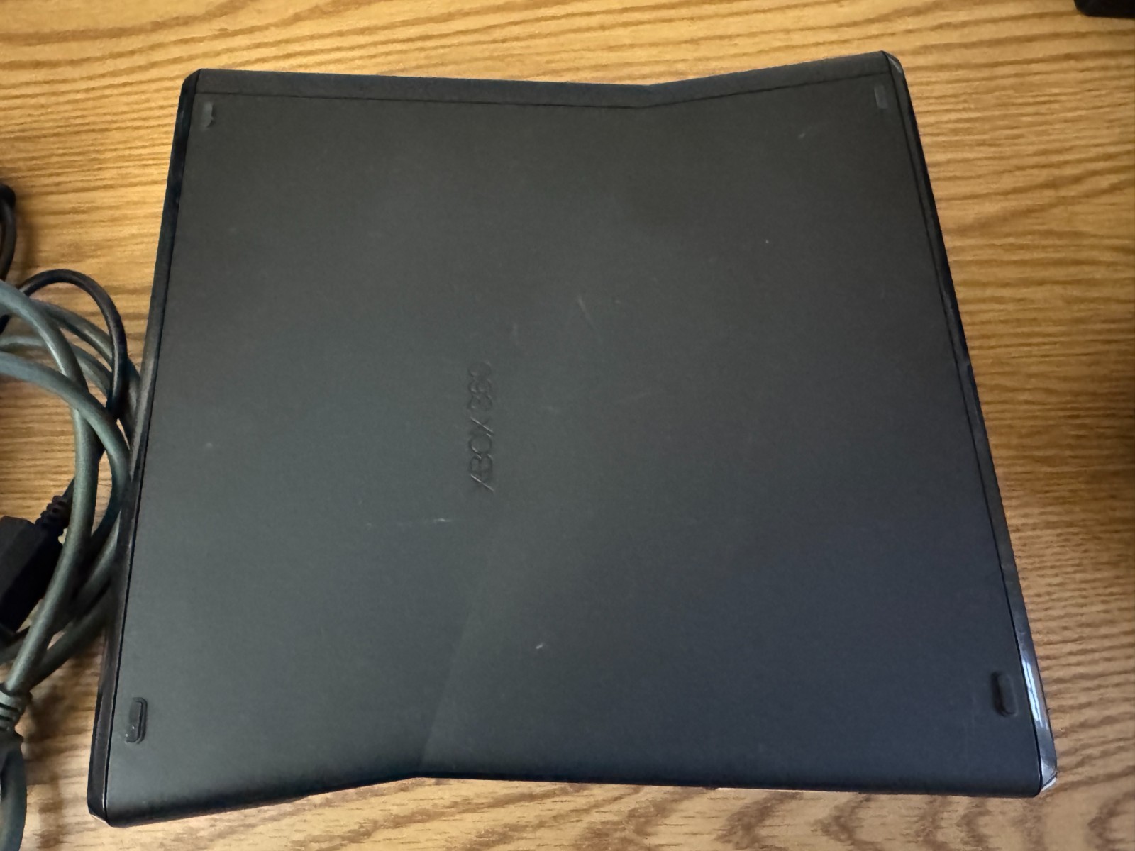 Microsoft Xbox 360 1539 System Black Gaming Console And Adapter.