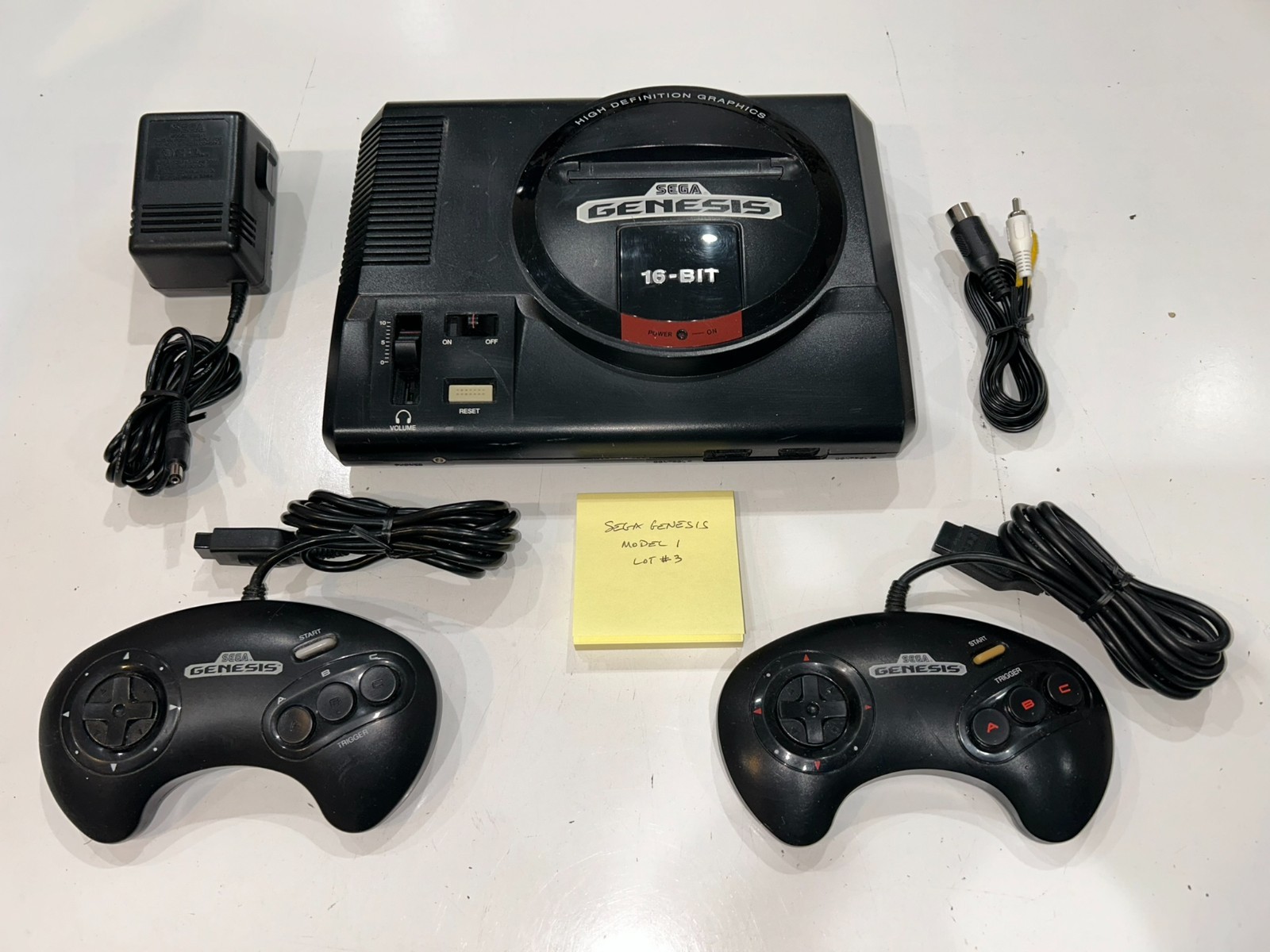 Sega Genesis Model 1 Console System with 2 Controllers, Video & Power Tested #3