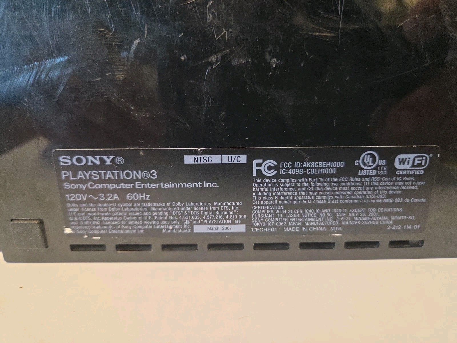 Sony PlayStation 3 PS3 CECHA01 Console Backwards Compatible 60 GB Please Read