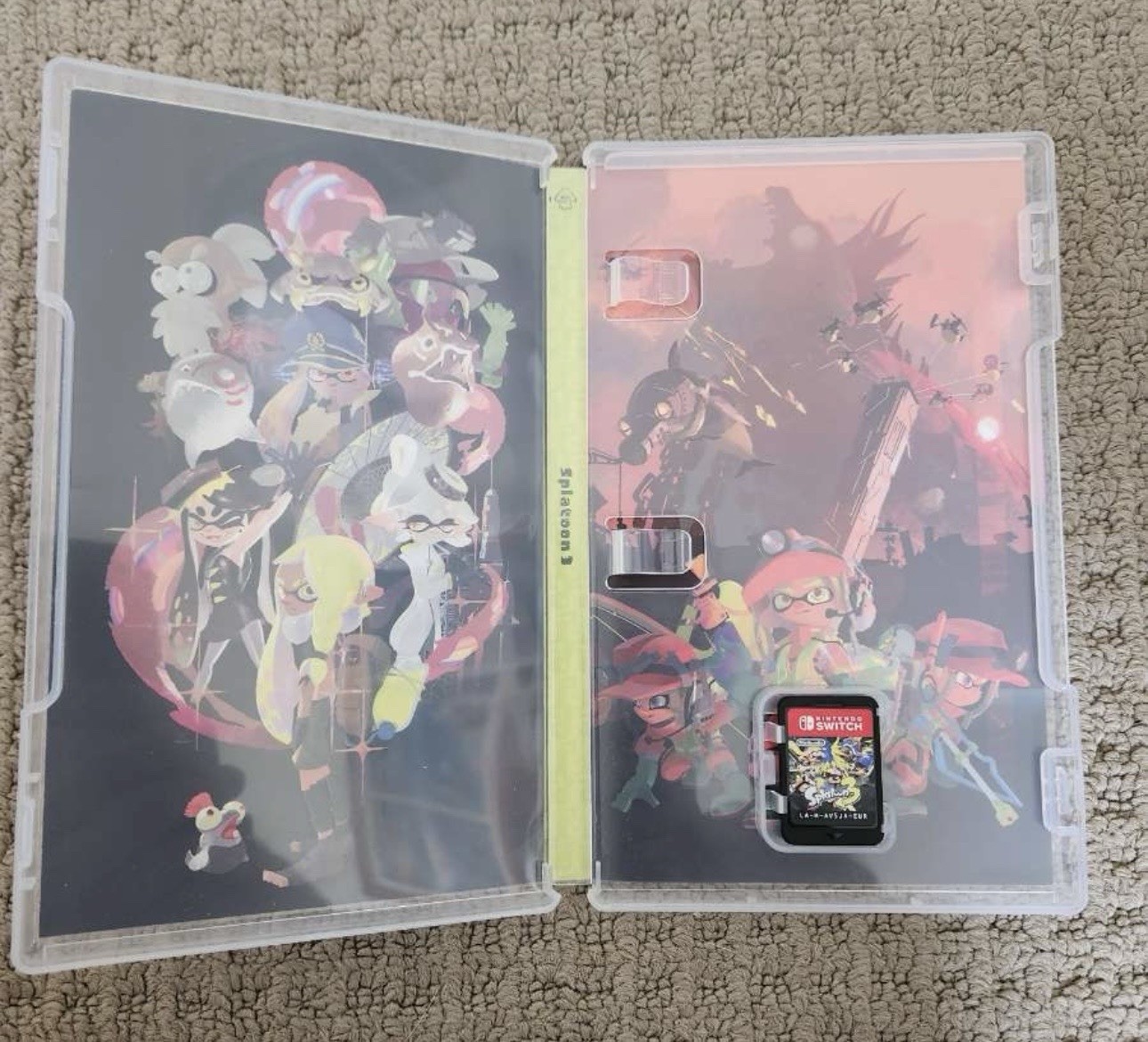 Nintendo Switch, Box, Controller With 3 Games – Mario Golf, Splatoon 3, Pokémon