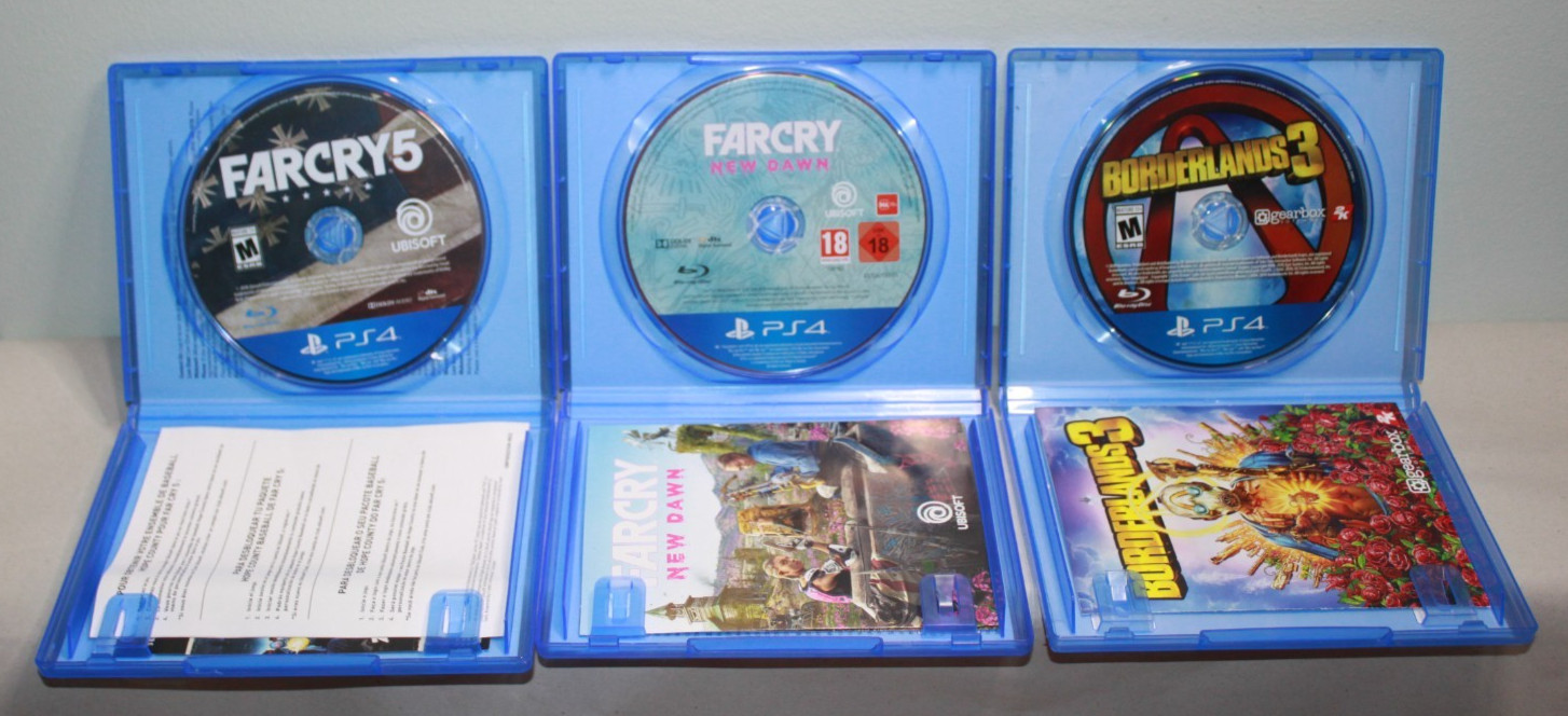 Sony PS4 Glacier White Game Console Model CUH-115A w/6 PS4 Games, Remote, Cords