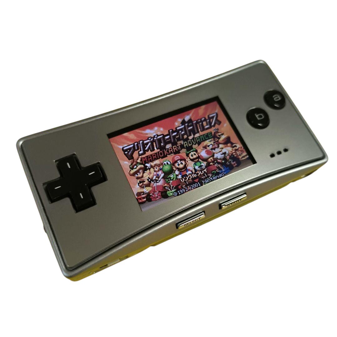 Nintendo Game Boy Micro Silver Console CIB Tested OXY-001 Charger Pouch Japan