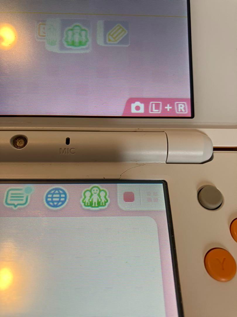 New Nintendo 2DS LL White Orange Console Tested Japanese W/Charger, Touch pen