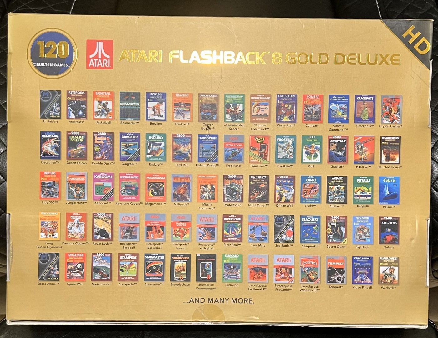 Atari Flashback 8 Gold Deluxe – 120 Games w/ 2 Controllers & 2 Paddles