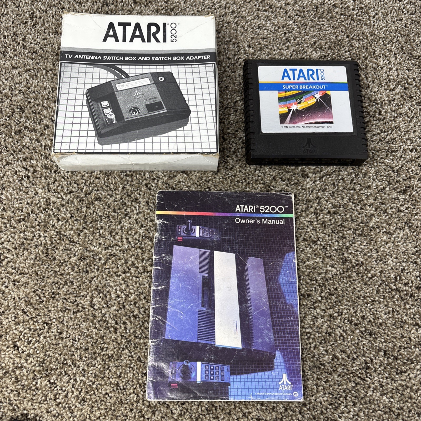 Atari 5200 Console Bundle Lot Tested With All Cables And Game in Box Console