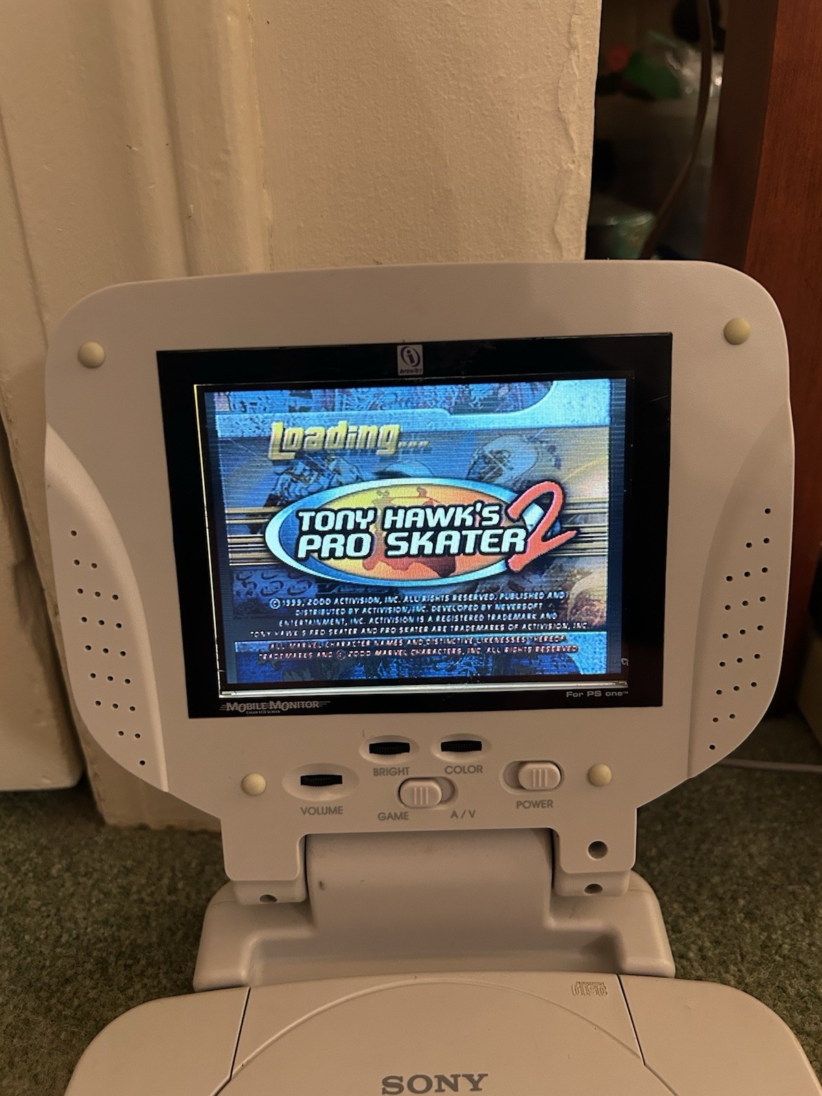 Sony Playstation PSOne Console w/ InterAct Mobile Monitor Color LCD Screen Works