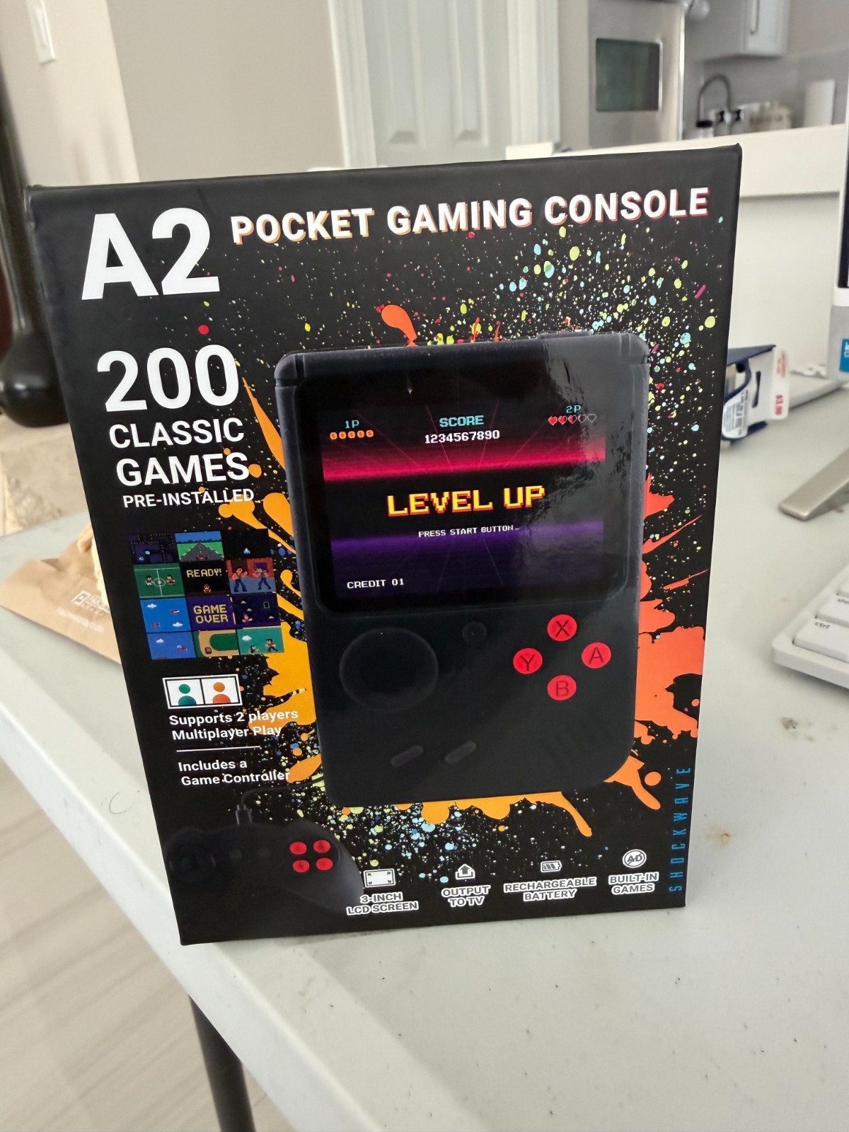 A2 Pocket Gaming Console with 200 Classic Games Pre Installed Ready to Play