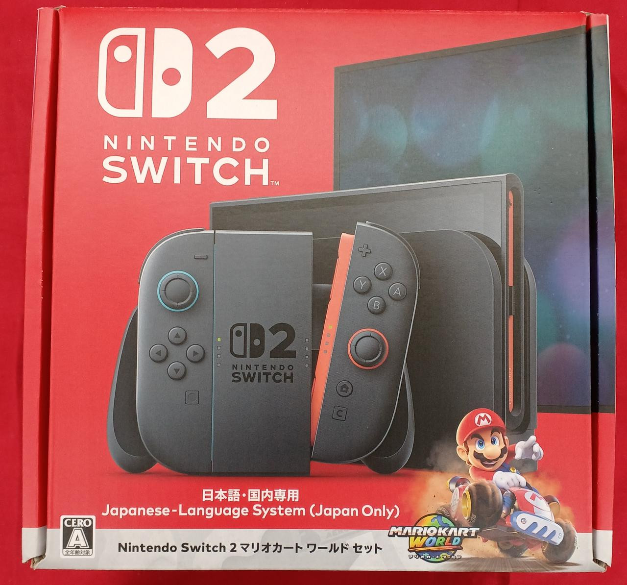 Nintendo Switch 2 BEE-001 Black Console Screen Light Scratches with box