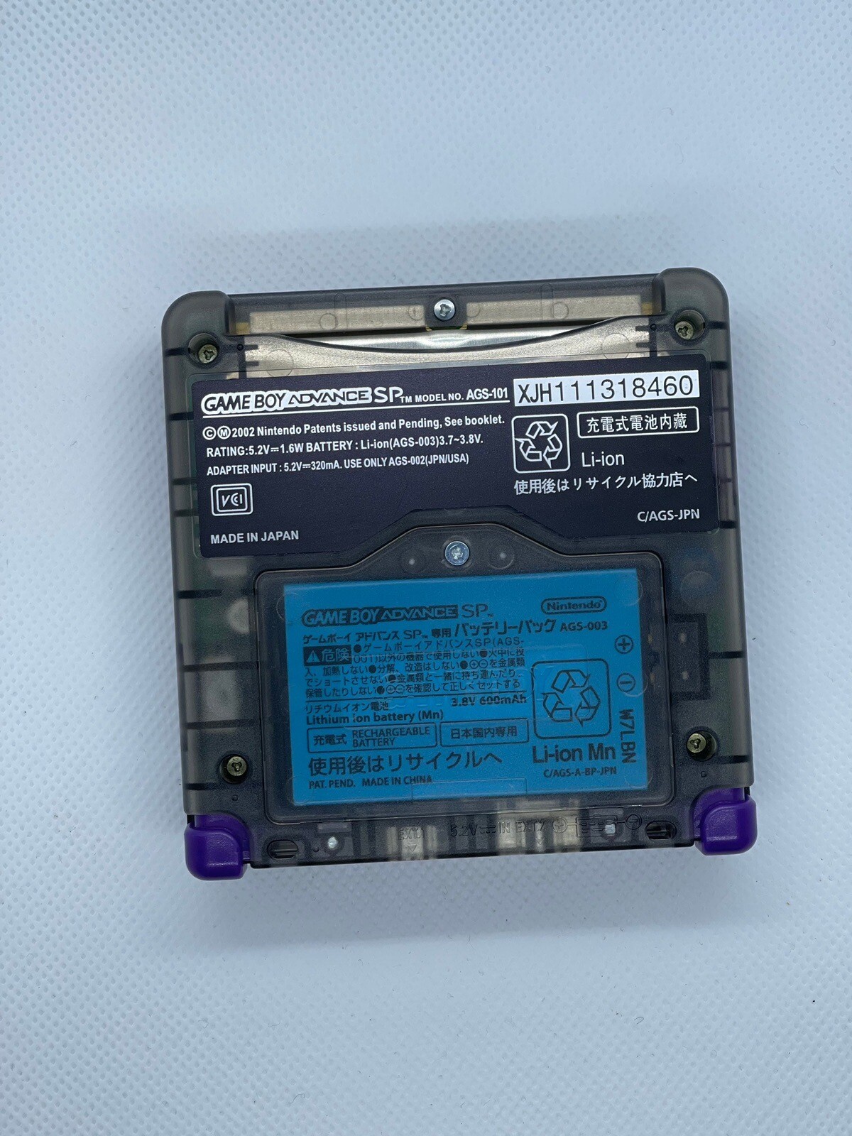 Translucent Black GBA SP Retro :IPS V2 Backlit, USB-C Mod, 10-Level Brightness